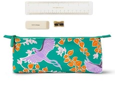 Nwt Kate Spade PENCIL/Cosmetic Case Bird Party w/Accessories New $26 - $14.80