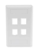 4.50" Flush Mount Wall Plate, Hubbell Premise Wiring, IFP14W - $6.92