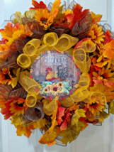 Fall Wreath - Rooster Decor - Fall Decor -  Home Decor - Deco Mesh - Sun... - £42.62 GBP