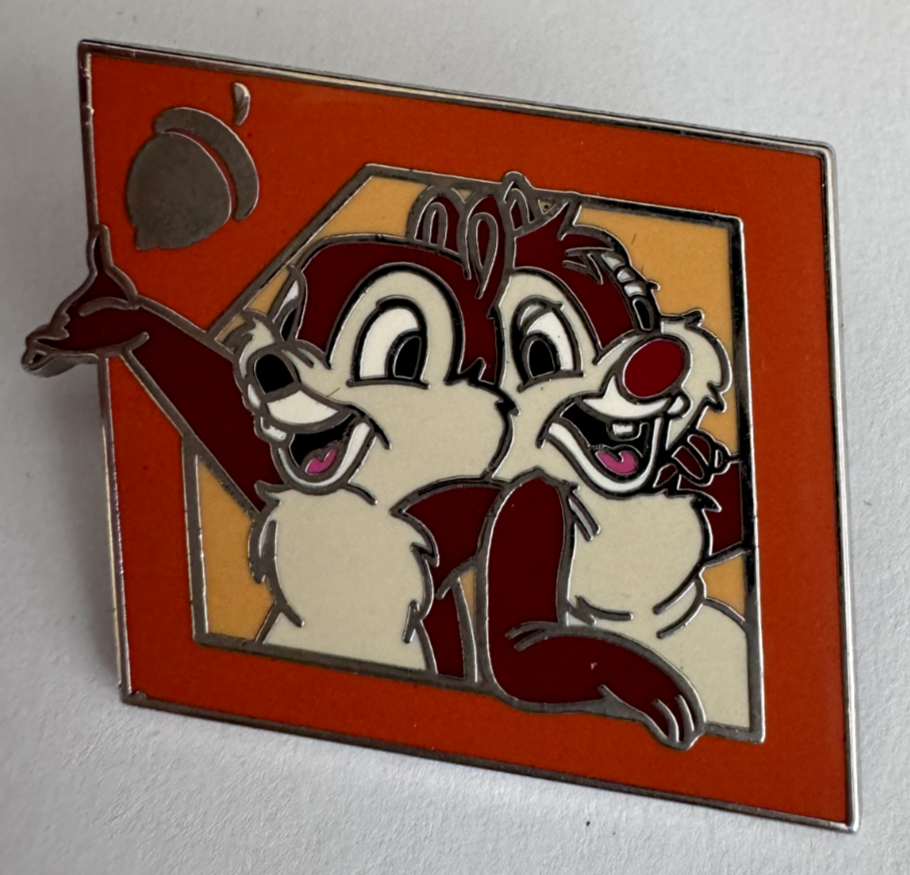 Disney 2013 Chip &#39;n Dale Chipmunks Orange Frame Pin - $12.86