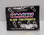 Vintage 1997 Lumaseries 8pk Glow In Dark Footprints Room Decor Matscot - $34.55