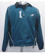  PHILADELPHIA EAGLES Men&#39;s Large NFL Team Apparel Zippered Polyester Jac... - £24.05 GBP