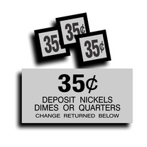 Vending Machine 35 Cent Decal Soda Pop Soft Drink coin slot fits Dixie N... - $13.93