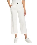 Ella Moss Womens Pants Cream Cropped Wide Leg Pockets High-Rise Belt Loops - $58.79 CAD