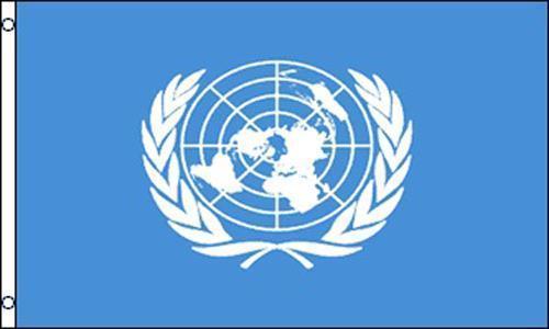 Primary image for UNITED NATIONS 3 X 5 FLAG banner FL106 flags 3x5 WORLD NEW blue earth hanging