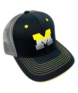 Michigan Wolverines Gradient Fade M Logo Flat Bill Mesh Trucker Snapback... - $21.51