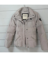 NWT Abercrombie Kids Girls Performance Puffer Jacket Coat Cream Size 7/8 - $55.38 CAD