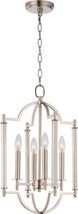 Chandelier KALCO PROVENCE Casual Luxury 4-Light Polished Nickel Glass Steel Dry - £1,342.11 GBP