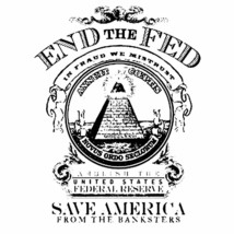 End The Fed NWO Illuminati Eye of Horus Pyramid Dollar Vinyl Sticker Decal 3.5&quot; - £2.32 GBP