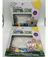 (2) Flower Star Create Ur Own Stepping Garden Stone Kid Art Kit Paint Mo... - $20.45 CAD
