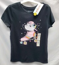 Girls' XS (4/5) 'Skating Panda' Short Sleeve Graphic T-Shirt - Cat & Jack image 2