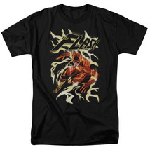 DC Flash Comic Art With Lightning T-Shirt LARGE NEW UNWORN - $14.50