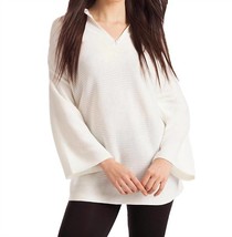 French Kyss james ribbed bell sleeve top in Ivory - $45.00