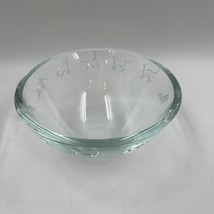 Rare Stephen Schlanser Art Glass CAT Bowl Clear Etched Kitty Cats Signed... - $96.74