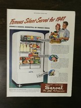 Vintage 1947 Servel Gas Refridgerator Full Page Original Color Ad - $6.64