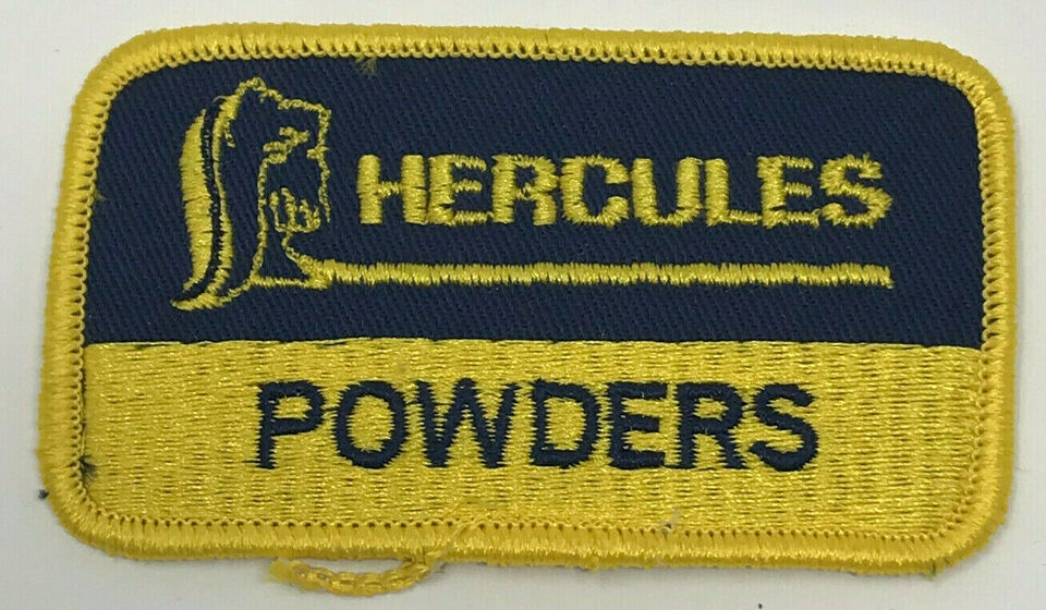Hercules Powders Patch Embroidered Vintage NOS Gunpowder Dark Blue - $2.22