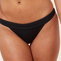 Andie Swim The Banded Cheeky Rib Bikini Bottom Stretch Black M - £16.61 GBP