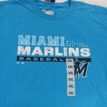 Majestic RN#136380 Miami Marlins Baseball Men's Blue Short Sleeve T-Shirt Sz 2XL image 9