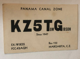 Vintage CB Ham radio Card Kz5TG Panama Canal Zone  1963 - $4.94