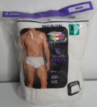 6 Fruit of the Loom Tag Free Briefs Set White Cotton Underwear XL 40-42 NEW Mens - £15.00 GBP