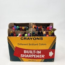 Vintage Binney &amp; Smith Crayola Crayons No. 64 + Built In Sharpener Colors - £9.34 GBP