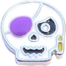 Pirate Skull Floating Locket Charm - $2.42