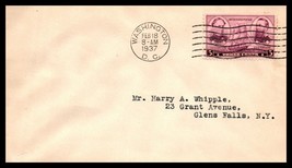 1937 US Cover - Washington DC to Glens Falls, New York V5 - £2.33 GBP