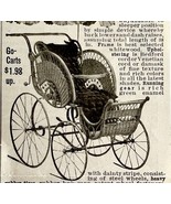 1904 Sleeper Go Cart Stroller Pram Advertisement Baby Ephemera 4.25 x 2.5&quot; - $380.56 MXN