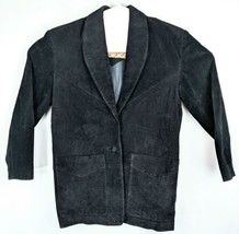 Black SUEDE JACKET Womens Small DANY Direct Action - £19.66 GBP