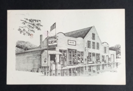 Mast General Store Sketch Drawing Artist Miller North Carolina NC Postcard 1980s - £7.50 GBP