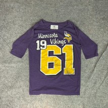 Minnesota Vikings Womens Shirt Medium Purple Yellow Tee T Football NFL Sports - £15.61 GBP