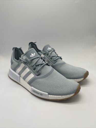 Primary image for Adidas NMD_R1 Primeblue Magic Grey/Cloud White/Gum GY6059 Men's Size 12