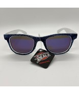 Pugs Women&#39;s Retro Sunglasses Cat Eye Tinted Lens Blue Denim Material Frame - £14.76 GBP