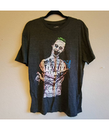 Suicide Squad Jared Leto Joker Ha Ha Charcoal Graphic T-Shirt - Large - £13.65 GBP