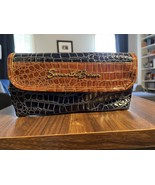 SAMANTHA BROWN New Make-Up Bag Faux Croc Cosmetic Toiletry Travel Case - $55.13 CAD