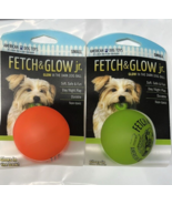 AMERICAN DOG TOYS Fetch and Glow Ball Dog Toy for SM Dogs 2PCK, Assorted - £7.39 GBP