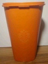 Vintage Tupperware Harvest Orange Canister Large 1222-4 - $18.80