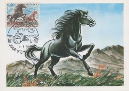 Monaco 761 Used Maximum Card Horses Basque Ponies Zayix Stamps 0125M0409 - $4.50