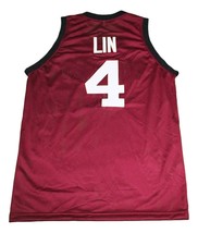 Jeremy Lin Custom Harvard New Men Basketball Jersey Maroon Any Size image 5