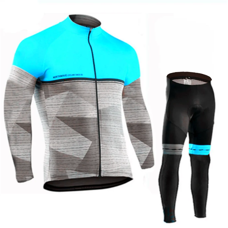 Cycling Jersey Long Sleeve Suit Men&#39;s Slim Mountain Road Bike Spring Summer Autu - £71.56 GBP