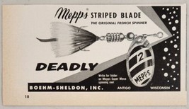 1962 Print Ad Mepps Striped Blade French Spinner Fishing Lures Antigo,Wisconsin - $9.88