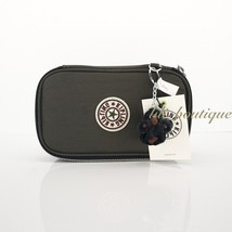NWT Kipling KI1455 50 Pens Case Cosmetic Accessory Box Nylon Field Green Varsity - £26.27 GBP