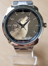 Howl Of The Wild White Wolf Unique Unisex Beautiful Wrist Watch Sporty - $35.00