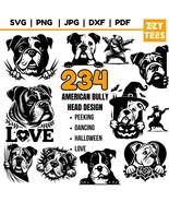 american bully dog peeking digital download - €2,54 EUR