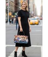 NEW YORK CITY Colored Canvas &amp; Leather Handbag/Purse~Bead &amp; Sequin Accents - $34.65