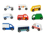 Melissa &amp; Doug Town Vehicles Set in Wooden Tray (9 pcs) - £21.62 GBP