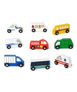 Melissa &amp; Doug Town Vehicles Set in Wooden Tray (9 pcs) - £21.10 GBP