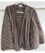 Vintage LAISE ADZER COCOON Jacket Sweater Cardigan Brown Knot Poncho Sha... - $211.94 CAD