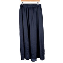 Lane Bryant Maxi Skirt 18 20 Womens Navy Blue Satin Elastic Waist Flowy Modest - £21.98 GBP