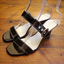 AK ANN KLEIN iFlex Akberlynn Bronze Leather Strappy Dress Pumps Sandals ... - £21.86 GBP